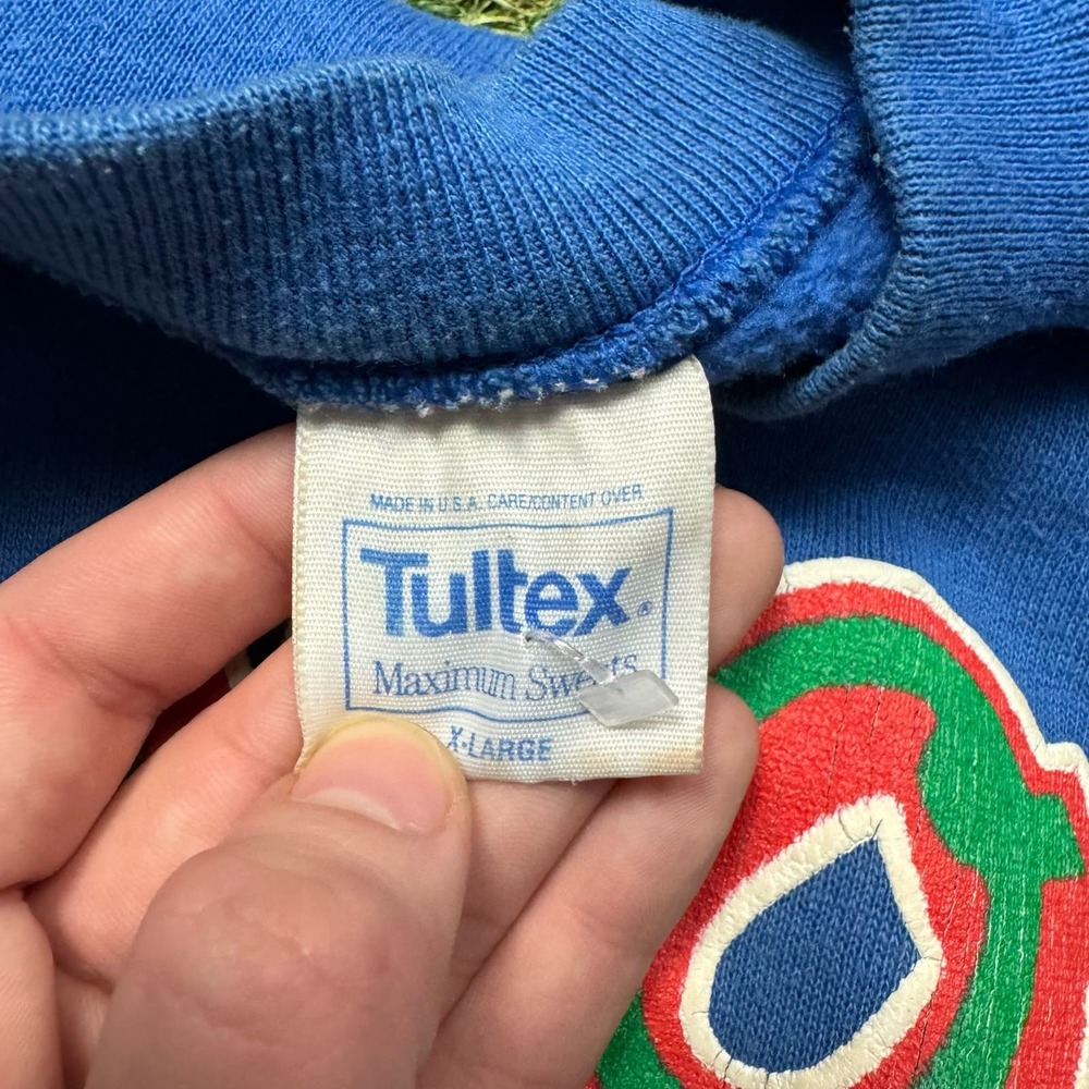 Winter Bear 1991 Christmas Holiday Vintage Blue Crewneck - Picture 3 of 6